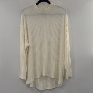 3For$20 Old Navy Ivory Ribbed Knit Cream Ribbed Sweater NWOT size: XL